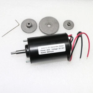 40 W DC Generator Motor Permanentmagnet 12-24 V Dual Purpose Windturbine mit Zahnrädern - Bild 1 von 7