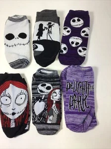 Nightmare Before Christmas- 6 Pairs Women's No-Show - Picture 1 of 7