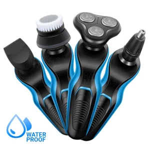 4-in-1 Electric Shaver Razor Waterproof Cordless Rechargeable Head Beard Trimmer - Picture 1 of 3