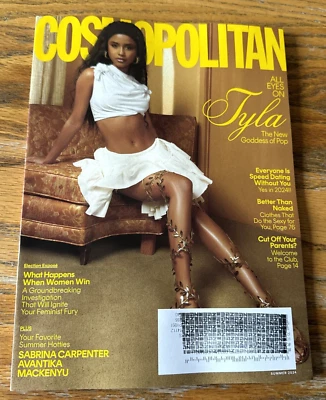 Cosmopolitan Magazine SUMMER 2024 All Eyes on TYLA Goddess of POP - Image 1 of 3
