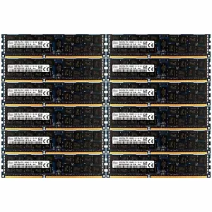 PC3-12800 12x16GB HP Proliant BL460C BL420C BL660c DL160 DL360E G8 Memory Ram - Picture 1 of 1
