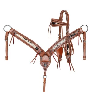 Showman Cattle Drive Browband Headstall & Breast Collar Set - Picture 1 of 3