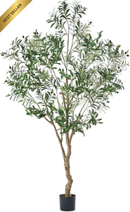 7FT Artificial Olive Tree, Tall Faux Plant with 2000 Leaves for Home Decor - Picture 1 of 12
