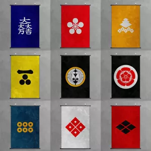 Sengoku Zeit Staaten Emblem Mon Scroll Poster Wandkunst Wohnkultur Japan Shogun - Bild 1 von 38