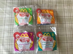 McDONALD’S 1998 HAPPY MEAL SPIELZEUG HOT WHEELS NASCAR 5, 6, 7, 8, 4er Set VERSIEGELT - Bild 1 von 5