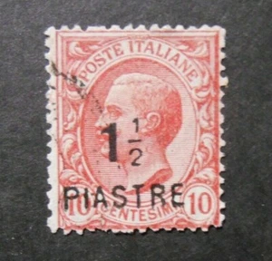 ITALIA, ITALY,1922 LEVANTE Costantinopoli "F. SVR 8° Em." 1/2 su 10c rosa USED - Imagen 1 de 1