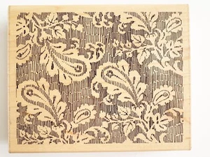 JRL Design Paisley Tapestry Large Background Wood Mounted Rubber Stamp V154 - Bild 1 von 6