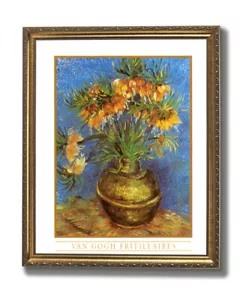 Vincent van Gogh Französische Blumen Vase Wandbild Gold gerahmt Kunstdruck - Bild 1 von 4