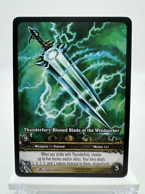 WoW TCG Dark Portal 283/319 EA Thunderfury, Blessed Blade of the Windseeker - Image 1 of 2
