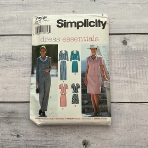 Simplicity 7596 Sewing Pattern Top Pants Skirt Shorts Pantsuit Sizes 8-12 UNCUT - Picture 1 of 3