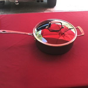 $350 All-Clad Metal Crafters 4 quart Frying Saute Pan With Glass Lid. - Picture 1 of 8