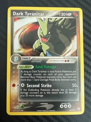 Pokemon TCG Dark Tyranitar 20/109 Team Rocket Returns Regular Non-Holo DMG - Image 1 of 2