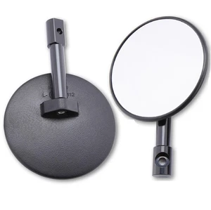 Lenkerendenspiegel Paar Kunststoff in schwarz rund e-geprüft SHIN YO Superbike - Bild 1 von 5