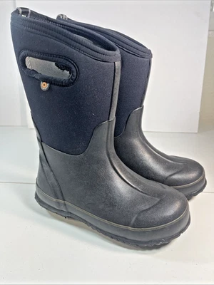 Bogs Kids Black Classic High Waterproof Winter Cold Rain Snow Boots Youth Size 2 - Image 1 of 4