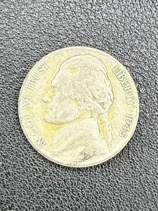 1945 Jefferson War Nickel (S) - Sehr schön - US Typ Münze Sammlerstück  - Bild 1 von 2