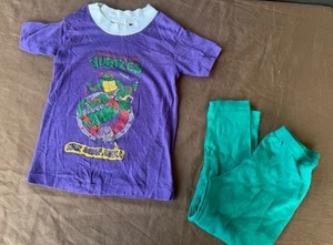 Vintage 90s Teenage Mutant Ninja Turtles Pajama Set Short Sleeve Small (5) - Picture 1 of 5