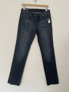 Pantalones de mezclilla azul oscuro de pierna recta premium GAP para dama nuevos con etiquetas Reino Unido 12R - W30 L32 - Imagen 1 de 16