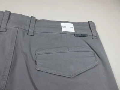 Hudson Hombres Gris Clint Desgastado Deshilachado Solapa Chino Pantalones 33x28 Nuevo Con Etiquetas Foto 1 de 4