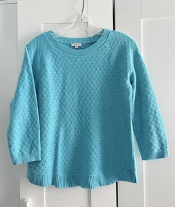 Suéter tejido azul para mujer Talbots Petites talla MP - Imagen 1 de 5