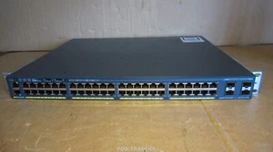 Cisco WS-C2960X-48FPS-L V04 48-Port Gigabit PoE 740W 4x 1G SFP Switch + RM EARS - Afbeelding 1 van 6