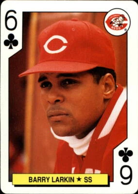 1991 U.S. Playing Cards All-Stars #6C Barry Larkin Card - Image 1 of 2