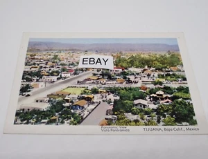 Panoramic View / Vista Panoramica Tijuana Mexico Vintage Postcard Unposted - Picture 1 of 2