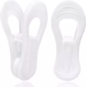 50 Pack White Hanger Clips - Multi-Purpose Clips for Clothes Hangers & Pants - Picture 1 of 12