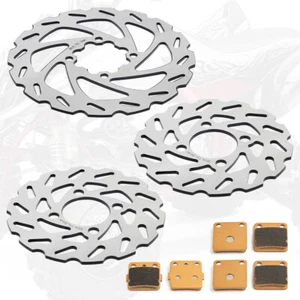3pcs Front Rear Brake Disc Rotors Pads For Yamaha Banshee 350 YFZ 350 1990-2006 - Bild 1 von 18
