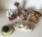 8 Pieces of Collectable Vintage Ceramics, Figurines, Lids, 2 Japanese Pieces etc