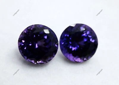 12 Ct Extremely Rare NATURAL Purple Tanzanite Round Cut CERTIFIED Loose Gemstone - Image 1 of 4