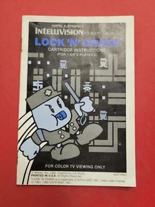 Mattel Intellivision Lock N Chase Cartridge Instructions Booklet 1981 - Picture 1 of 2