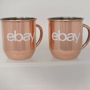 Posten 2 Ebay Tassen glatte Oberfläche Kunst Kupfer Look Moscow Mule Becher Cocktail Barware - Bild 1 von 8