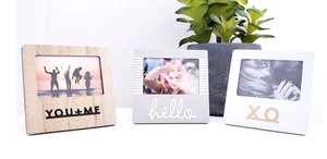 Bilderrahmen XO YOU+ME HELLO-Love Home Office Wanddeko 4"x4" Geschenk - NEU - Bild 1 von 2
