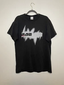 Front 242 Electronic Music Group Vintage T-Shirt doppelseitig Größe Large - Bild 1 von 7