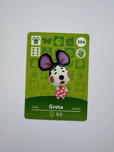 Greta # 254 Animal Crossing Amiibo Card AUTHENTIC Series 3 NEW - Picture 1 of 2