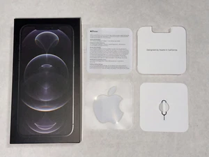 Apple iPhone 12 Pro Max - BOX, Sim Card Ejector, manual, Decal ONLY Graphite - Picture 1 of 3