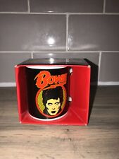 David Bowie Ceramic Mug Retro Style Pop Art Portrait Black Red Rock Music Legend