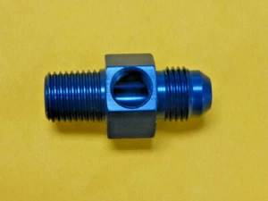 Russell 670050 Fuel Pressure Take off - 6 AN AN6 Male to 1/4" NPT Side 1/8" NPT - Picture 1 of 1