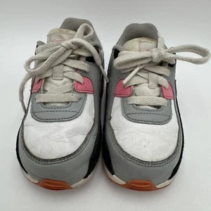 NIKE AIR MAX 90 TODDLER Size 8C CD6868-104 ROSE PINK, BLACK , WHITE & GRAY - Picture 1 of 7