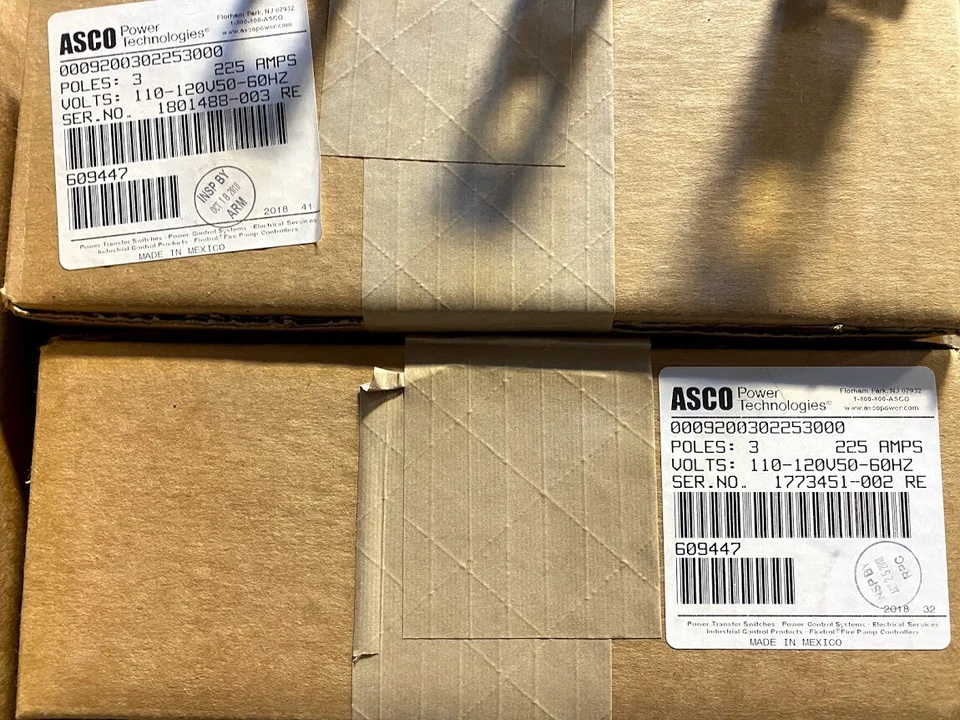 Contactor ASCO 920322530 225 amperios 120v abierto nuevo serie Asco 920 Foto 1 de 1