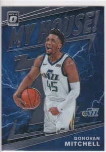 TARJETA DE INSERCIÓN ÓPTICA DONOVAN MITCHELL My House DONRUSS Utah Jazz Baloncesto ¡COMO NUEVA! - Imagen 1 de 2