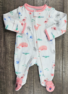 Baby Girl Clothes Nwot Just One You Newborn Pink Under The Sea Footed Outfit