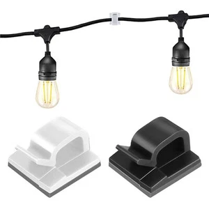 10-60X Hanging Light Clips Outdoor Self Adhesive String Fairy Lights Clips Hooks - Picture 1 of 15