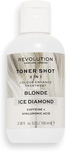 Revolution Haircare London Toner Shot, for Blonde Hair, 3-In-1 Ice Diamond 100ml