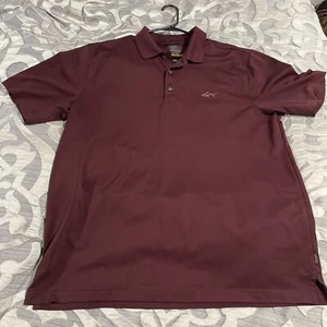 Greg Norman For Tessa Elba Dark Red/Maroon CLASSIC PIQUE SHARK POLO  Size Large - Picture 1 of 4