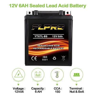 YTX7L-BS Maintenance Free Batteries For Honda Kawasaki Suzuki ATV Scooter Foto 1 de 4