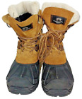 Bottes d'hiver imperméables pour hommes isolées neige taille 8 M marron à lacets