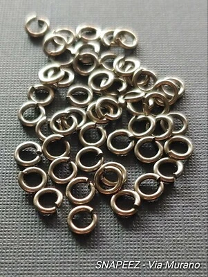 Anillo de salto SNAPEEZ® II ULTRAPLATE® gris terciopelo mate 4 mm. Hecho en USA. Foto 1 de 4