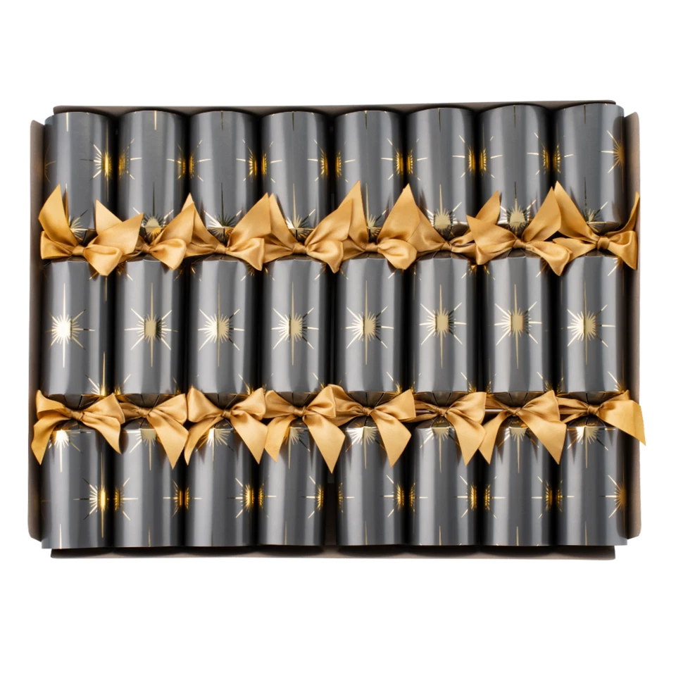 Christmas Crackers, Handmade, Ultra High Quality, Christmas Star, Box of 8 - Image 1 of 4