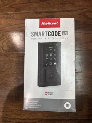 Kwikset SmartCode 270 Electronic Matte Black Touchpad Single Cylinder - Image 1 of 4
